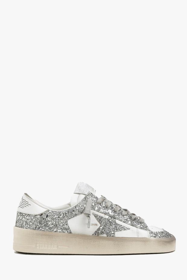 Stardan Leather And Glitter Sneakers