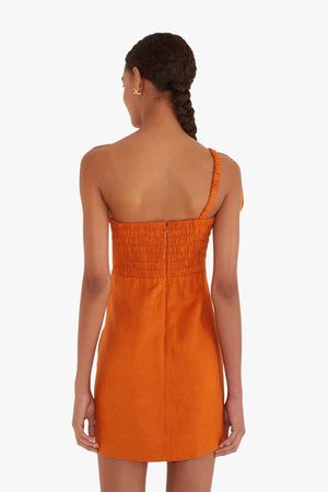 Orange Flower Mini Dress