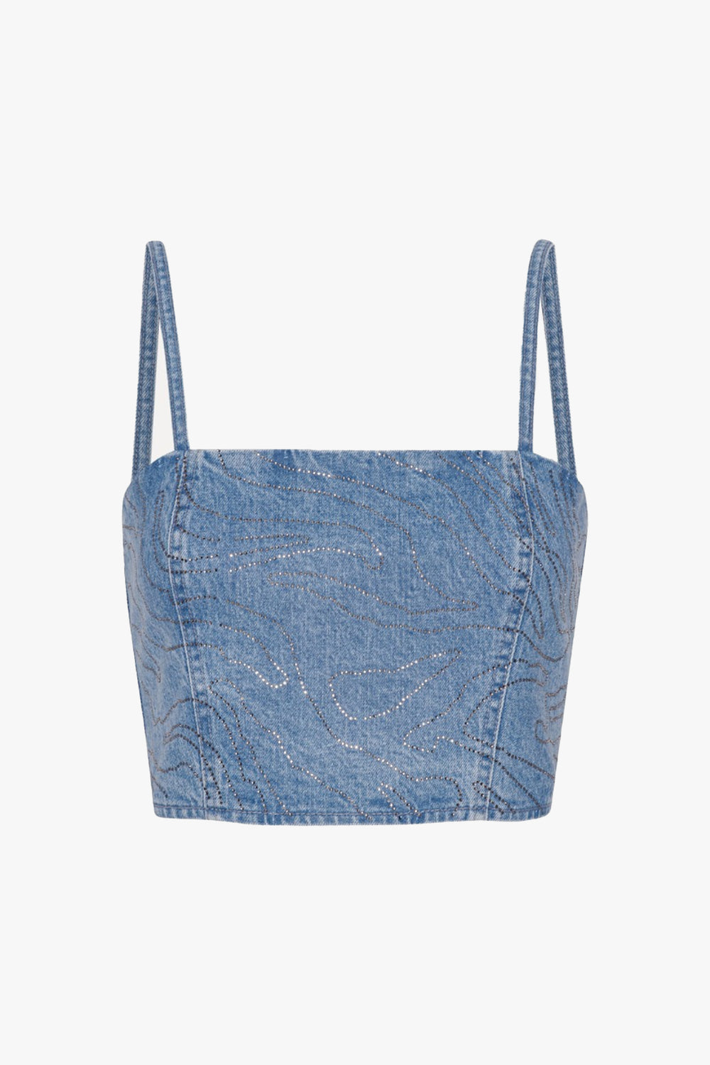 Rhinestone Denim Top