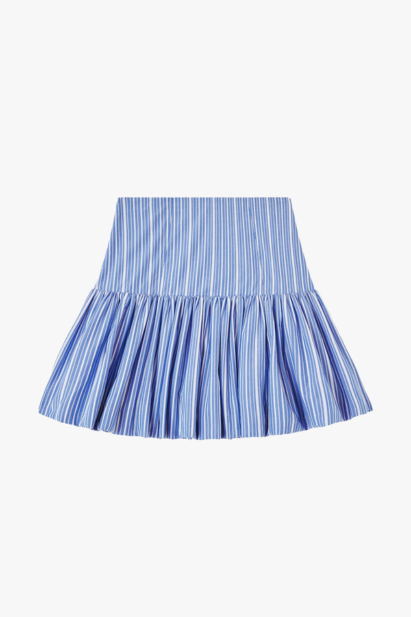 Stripe Cotton Mini Skirt