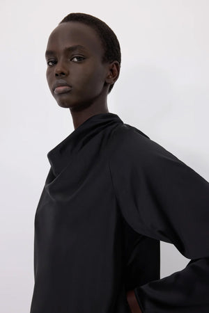 Riddy draped collar blouse