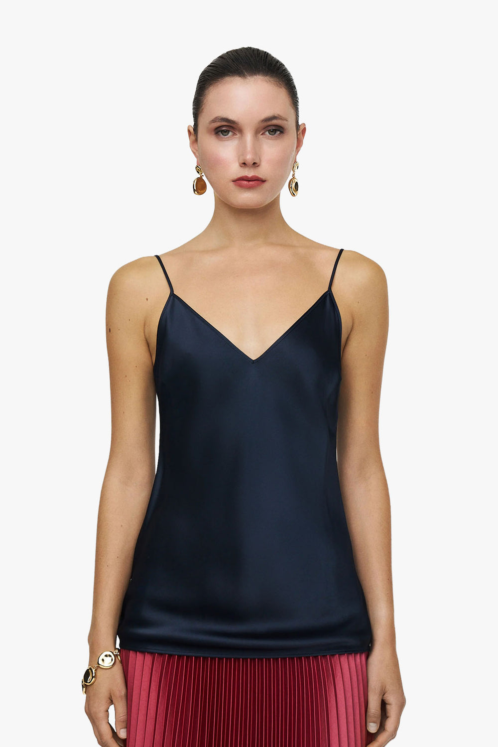 Clea Top Blouse Silk Satin