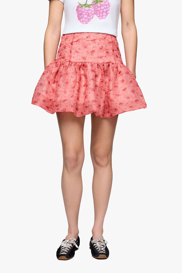 Shibori Organza Mini Skirt