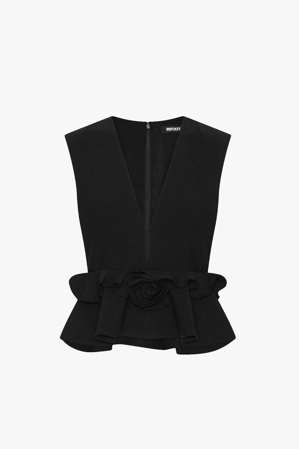 V-Neck Flower Top