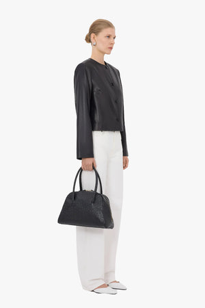 Raho Cropped Leather Jacket