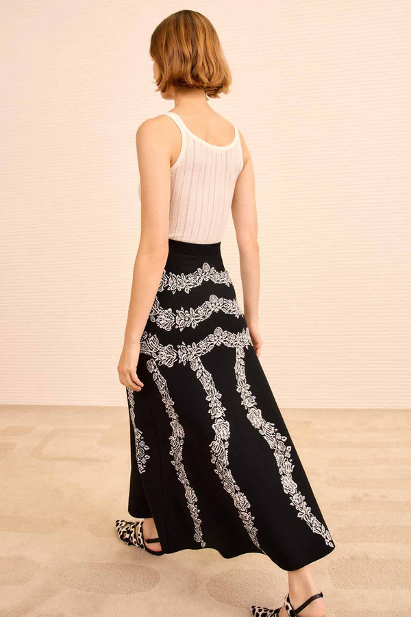 Valencia Jacquard Midi Skirt