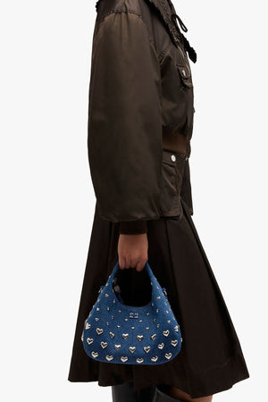 Hobo Mini Heart Stud Denim
