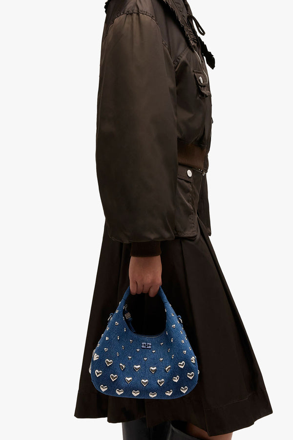Hobo Mini Heart Stud Denim