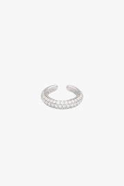 Ear Cuff Slim Zircona Silver