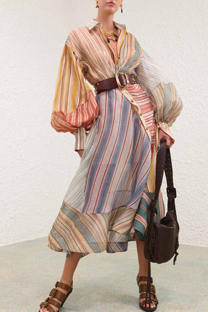 Rebellion Striped Midi Dress