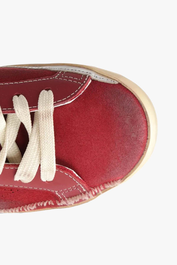 Super-Star Suede Upper Toe And Tongue Perforated Star Leather Heel