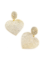 Gold Heart Earrings 191