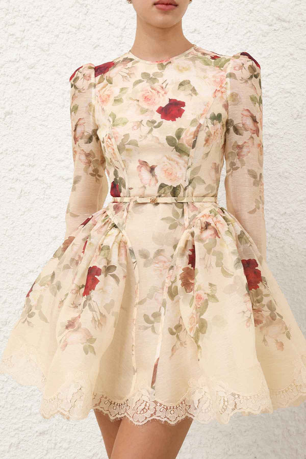 Hypnotic Lace Trim Mini Dress