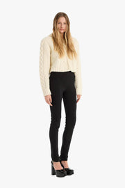 Knit Cable Zip Cardigan