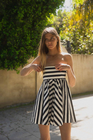 Striped Tube Mini Dress
