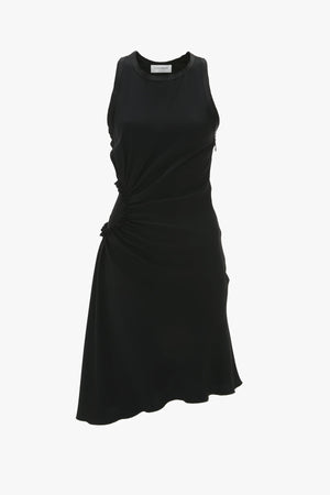 Sleeveless Gathered Detail Mini Dress