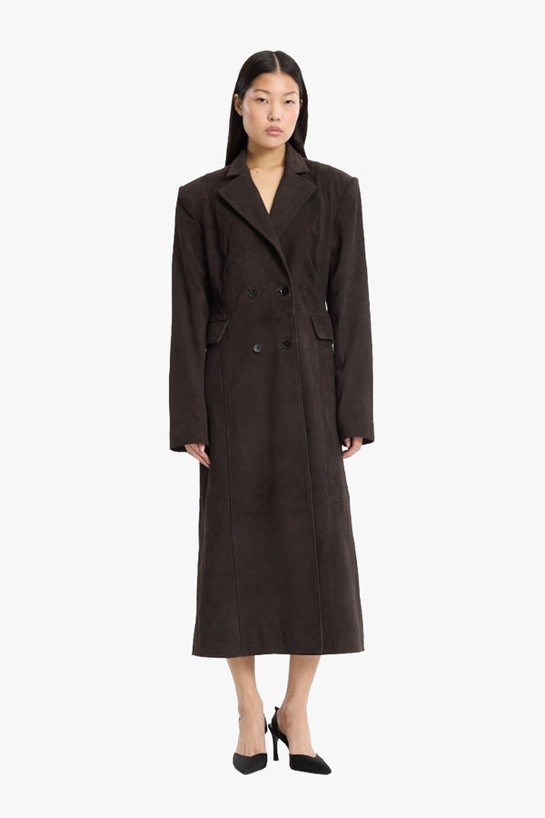 Suede Long Coat