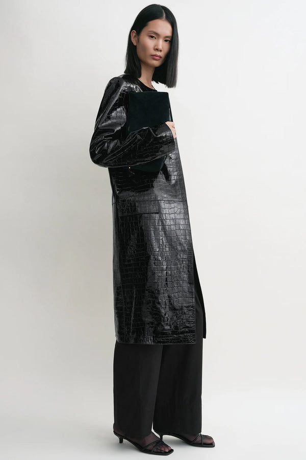 Croco-Embossed Coat