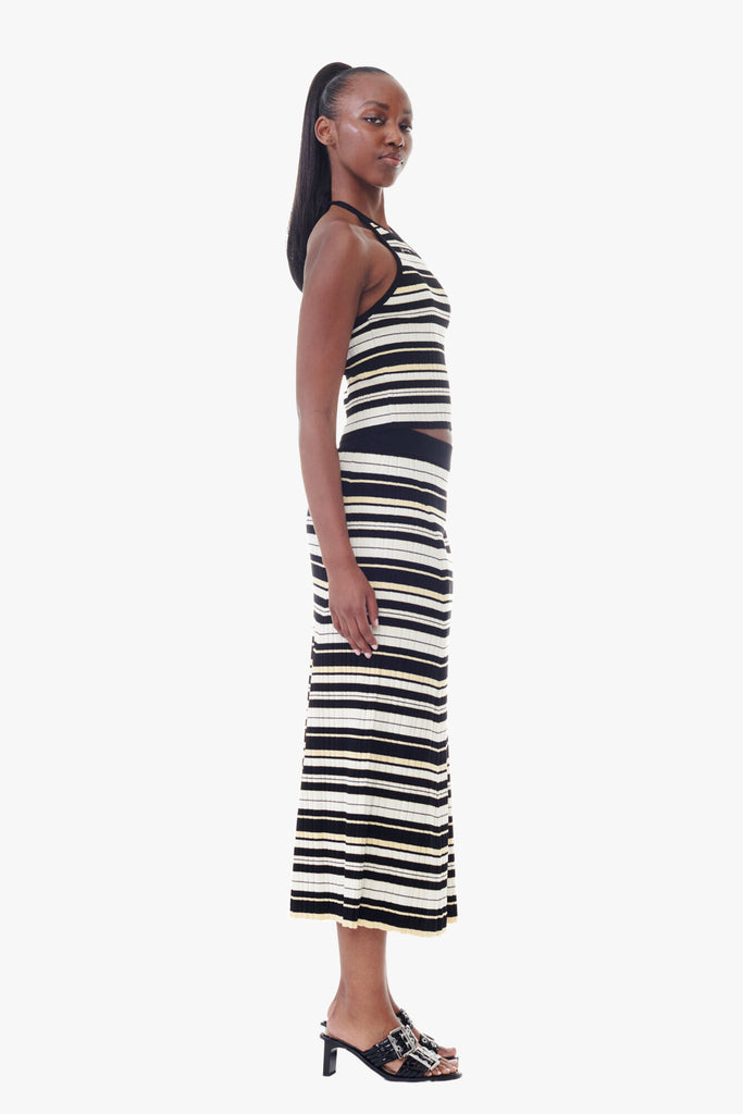 Multicolour Future Rib Halterneck Top | GANNI US