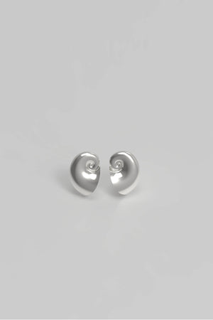 Shell Ear Stud Earring - Silver