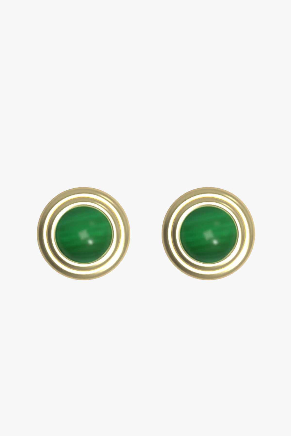 Lolly Stud Malachite Pleated