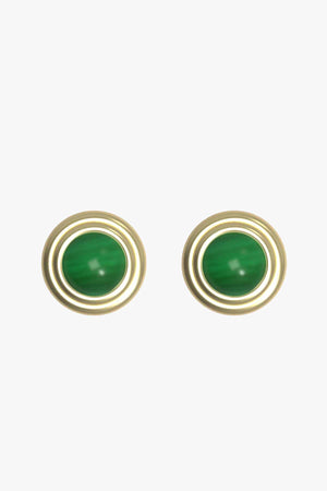 Lolly Stud Malachite Pleated