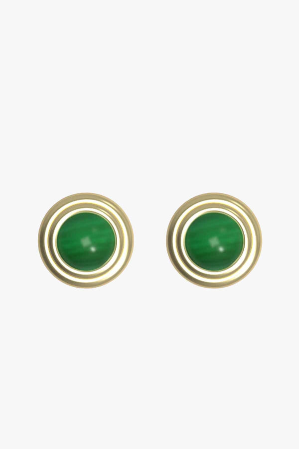 Lolly Stud Malachite Pleated