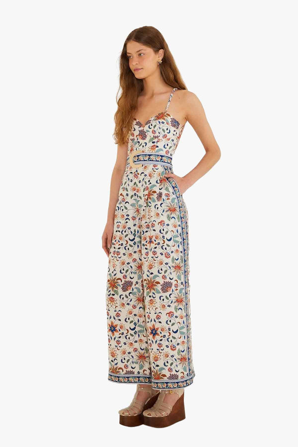 Floral Delhi Tapestry Light Pink Jumpsuit