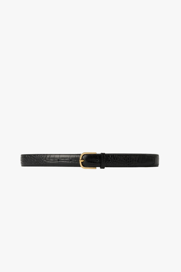 Slim Croco - Embossed Trouser Belt