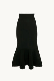 Scallop Trim Flare Skirt