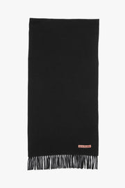 Narrow Fringe Wool Scarf