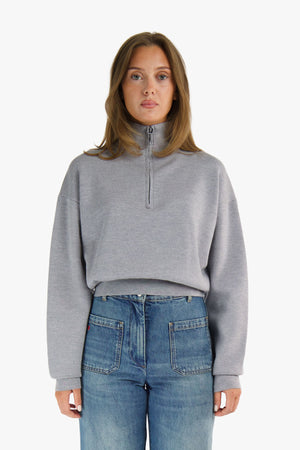 Merino Interlock Half-Zip Jumper