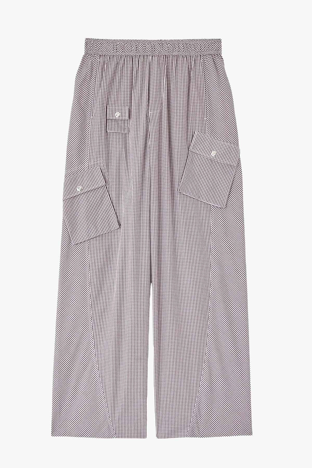 Check Cotton Cargo Pants