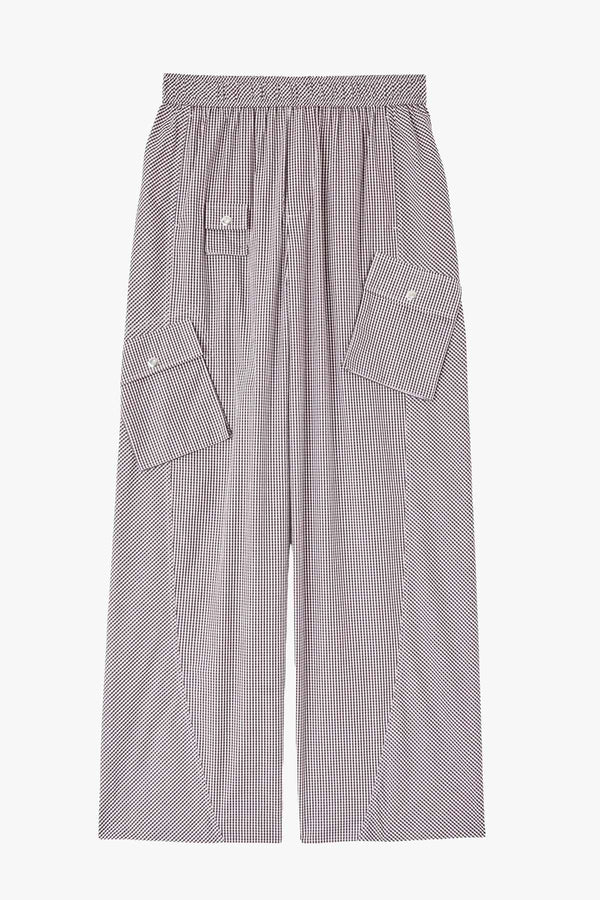 Check Cotton Cargo Pants