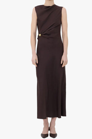 Roan sleeveless draped dress