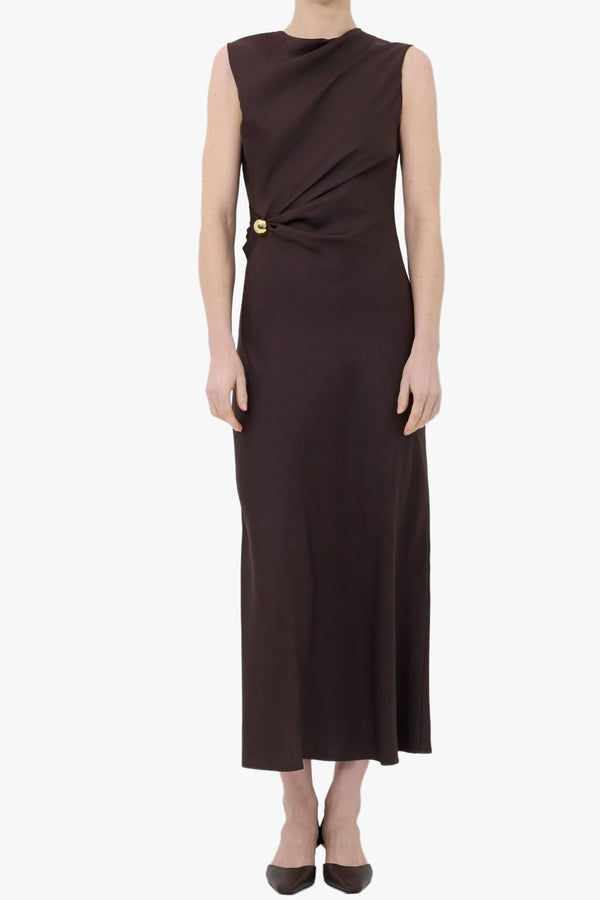 Roan sleeveless draped dress