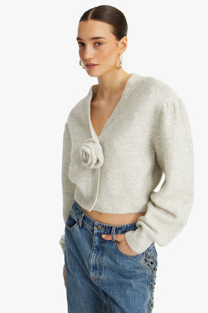 Knit Puffsleeve Cardigan