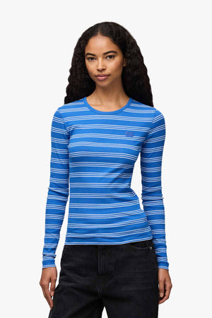 Soft Cotton Rib Stripe Ls
