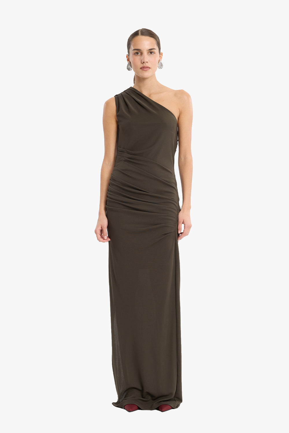 Draped One Shoulder Dress