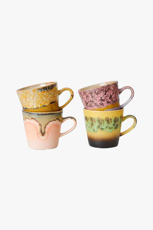 70s Ceramics Americano Mugs (Set of 4)