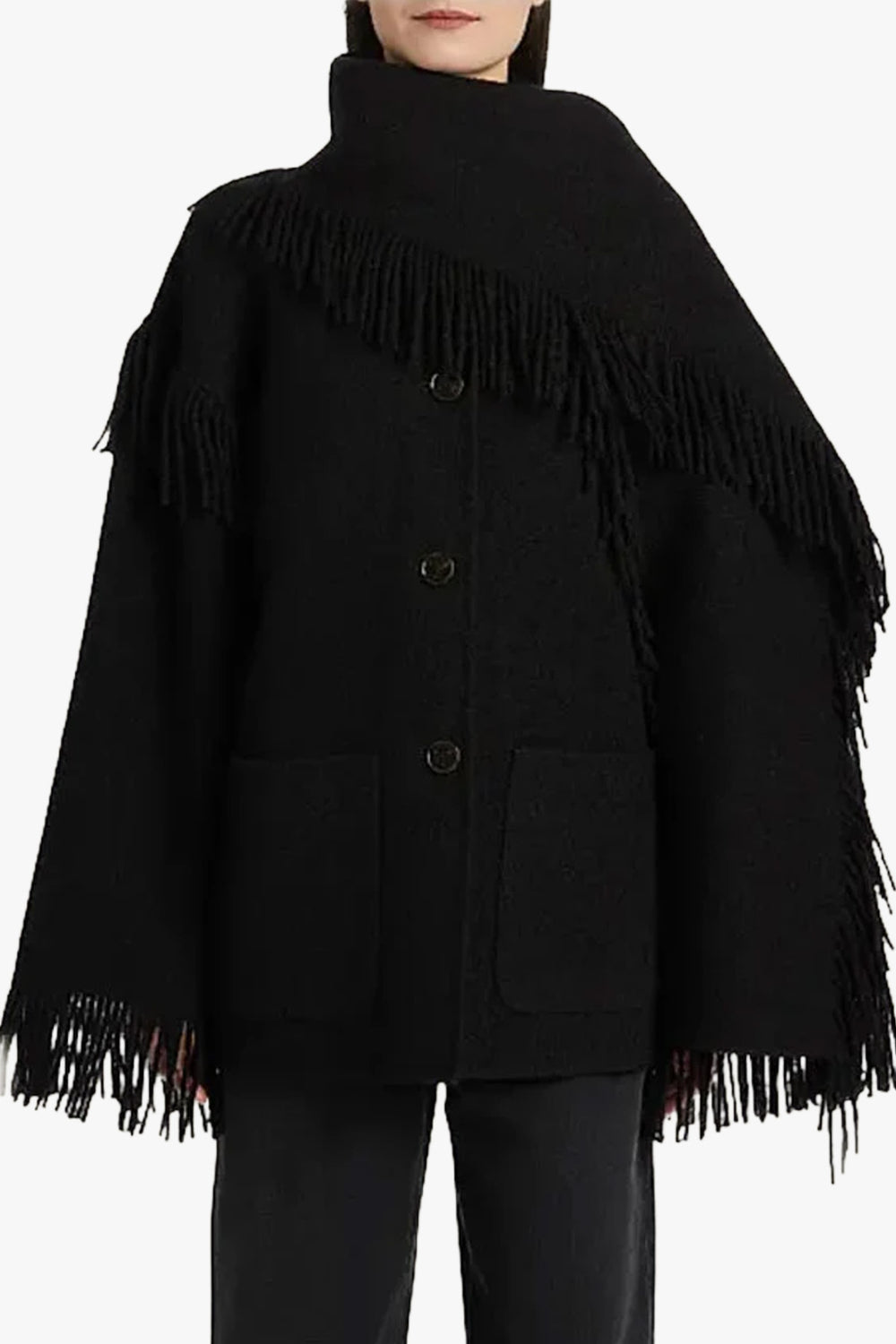 Fringed Scarf Jacket