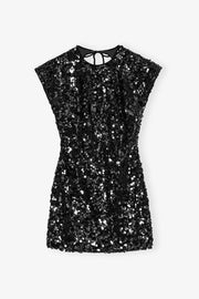 Velvet Sequins Mini Dress