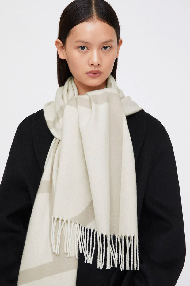 Monogram Jacquard Wool Scarf