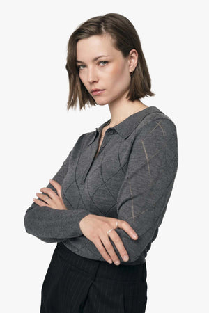 Cotillard Argyle Sweater