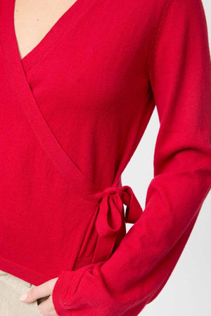 Cotton Cashmere Wrap cardigan