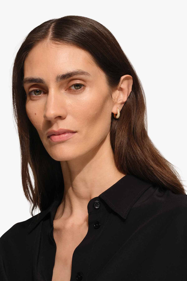 Liz Hoop Pave Gold