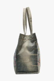 Denim Print Tote Bag