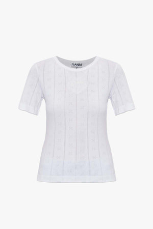 Compact Pointelle Rib Tee