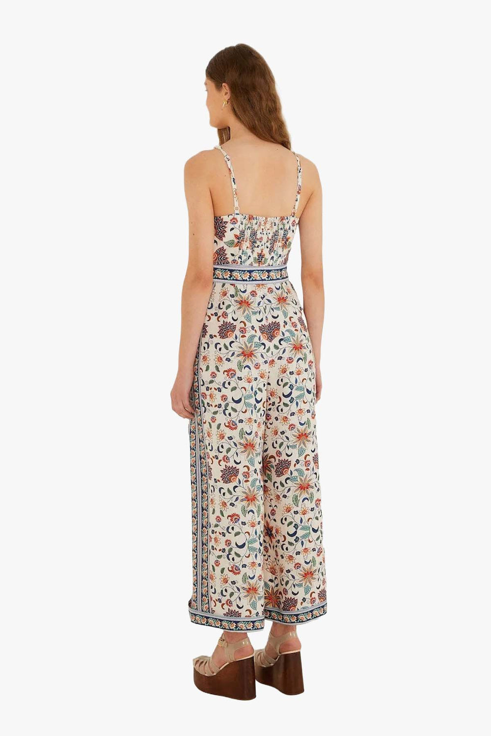 Floral Delhi Tapestry Light Pink Jumpsuit