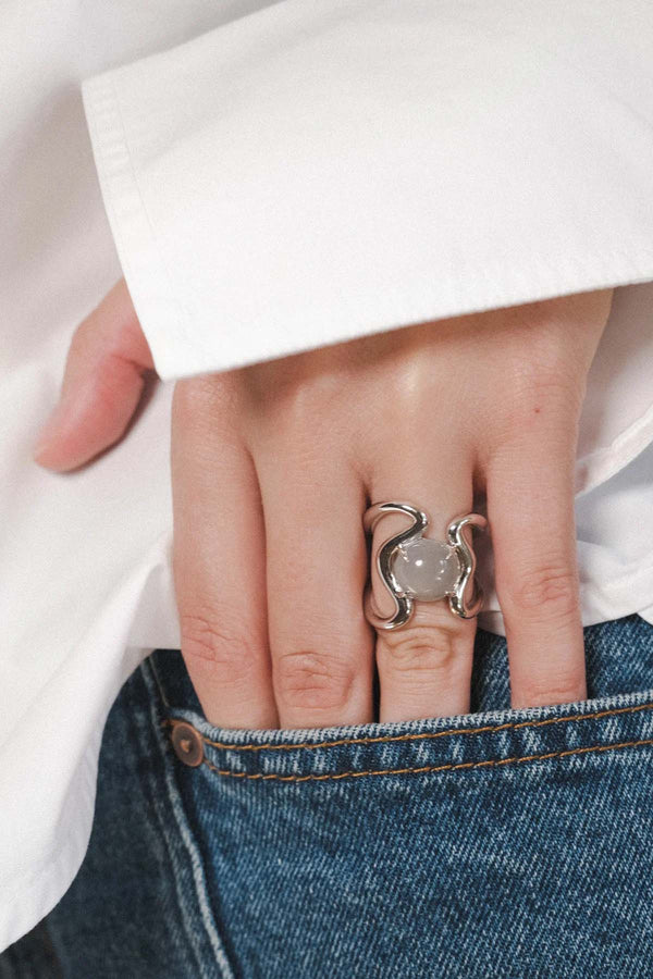 Reef Ring Moonstone Silver